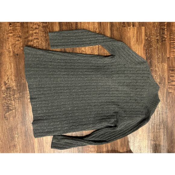 Vineyard vines cashmere cable knit cardigan heather gray womens medium - Picture 4 of 5